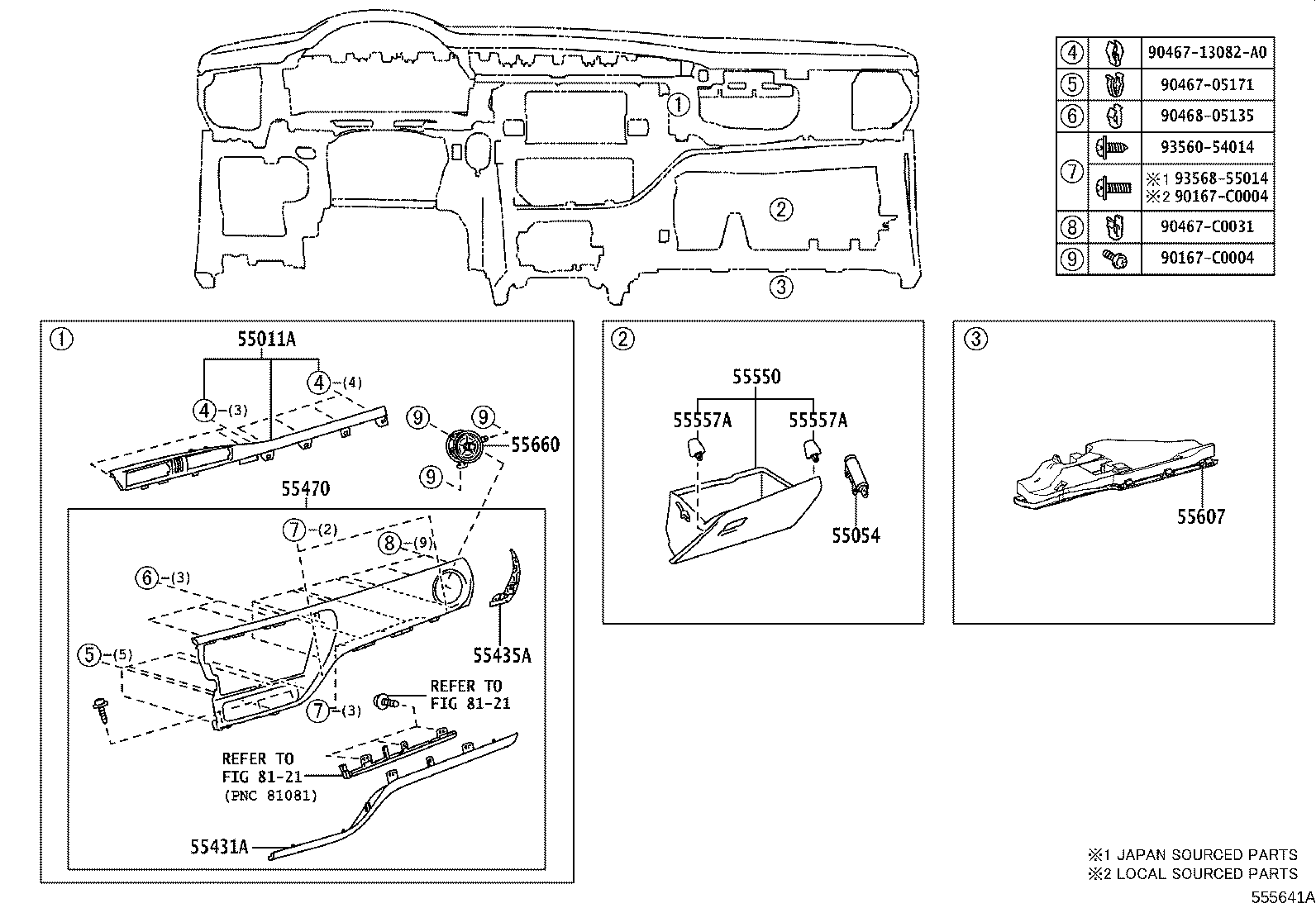 55302-02610-C1 PANEL SUB-ASSY, INSTRUMENT, UPPER product image