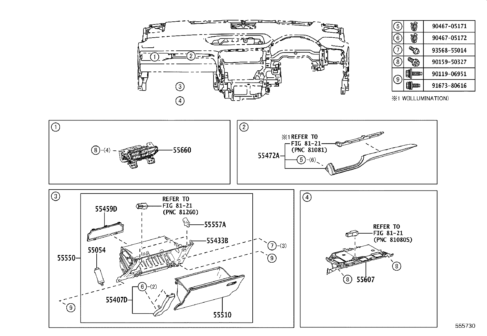 55405-48200-C0 PANEL SUB-ASSY, INSTRUMENT CLUSTER FINISH, CENTER product image