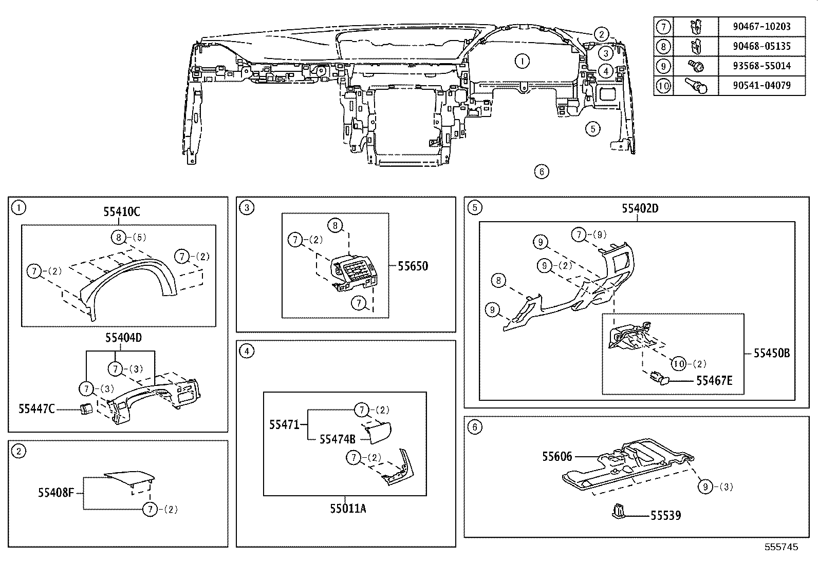 55302-30170-C3 PANEL SUB-ASSY, INSTRUMENT, UPPER product image