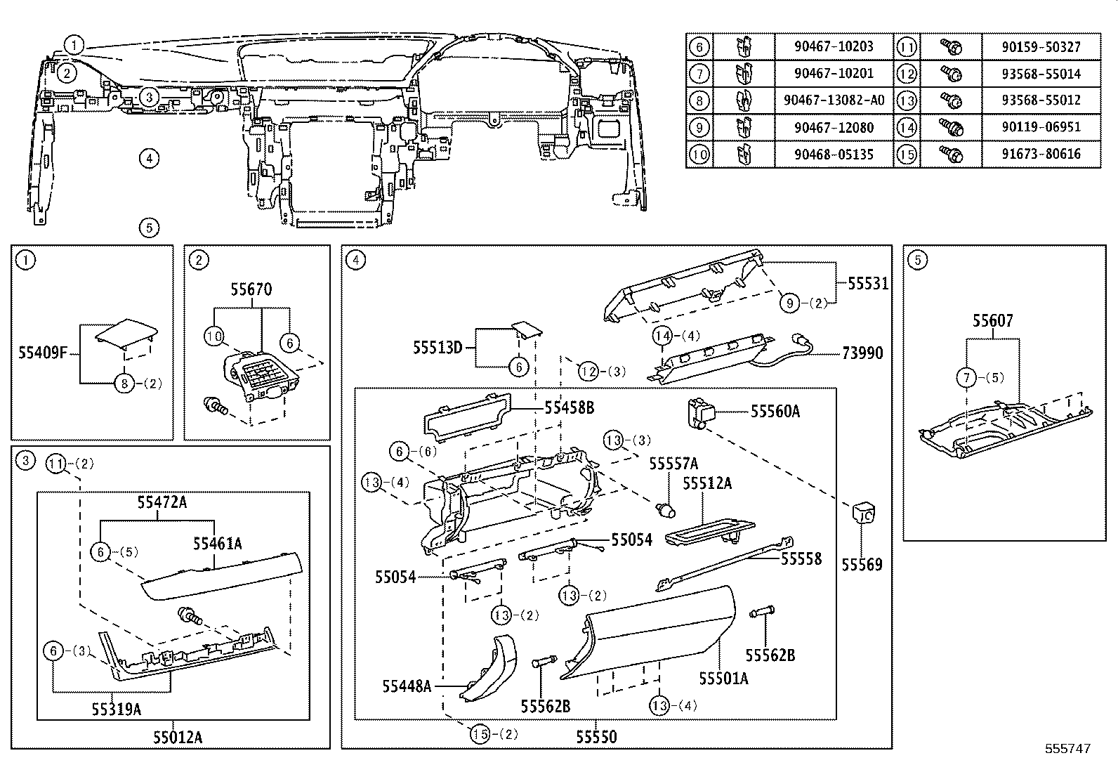 55302-30170-C3 PANEL SUB-ASSY, INSTRUMENT, UPPER product image