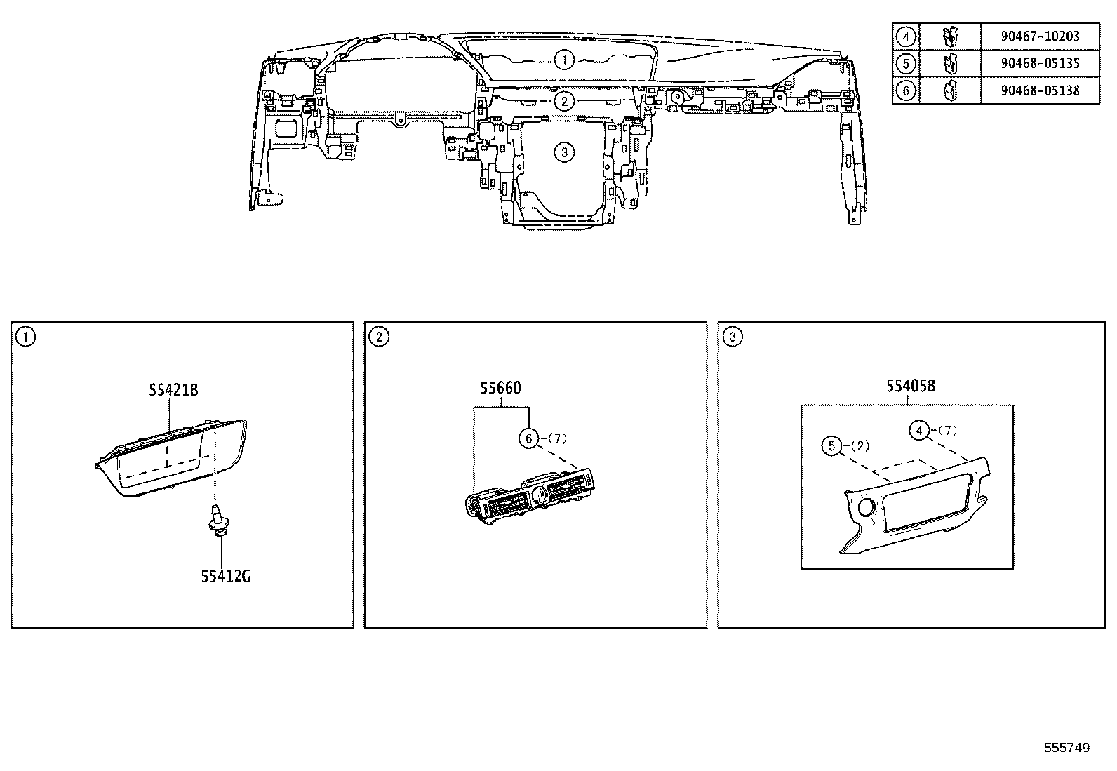 55302-30170-C3 PANEL SUB-ASSY, INSTRUMENT, UPPER product image