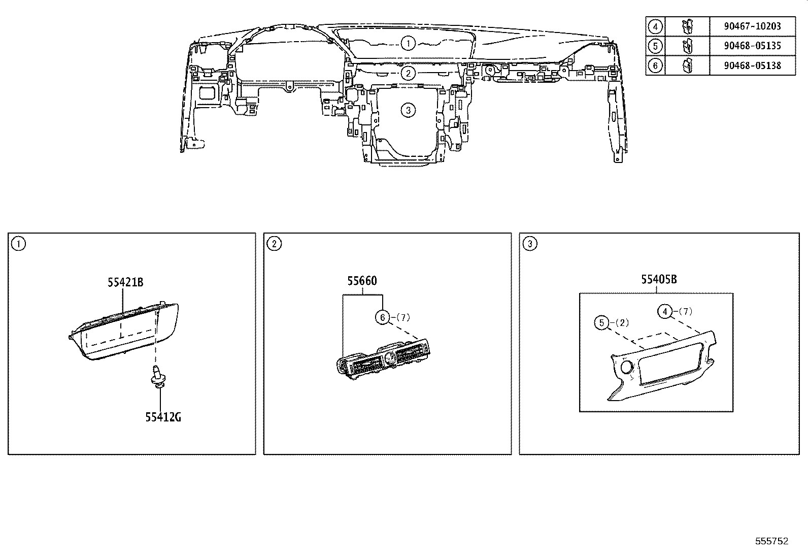 55302-30170-C3 PANEL SUB-ASSY, INSTRUMENT, UPPER product image