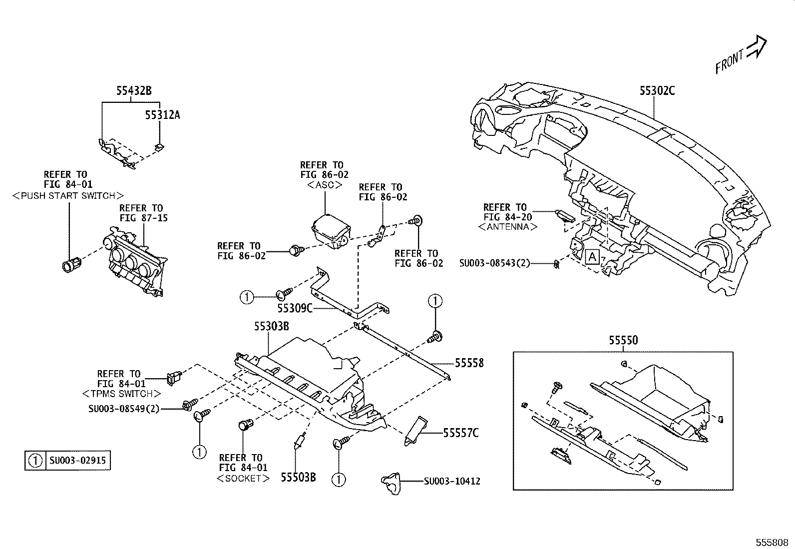 SU003-10104 PANEL SUB-ASSY, INSTRUMENT CLUSTER FINISH, CENTER product image