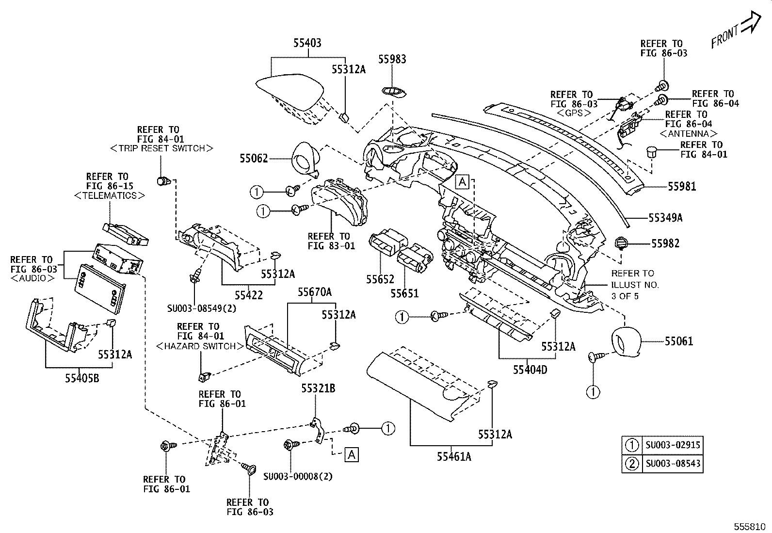 SU003-10104 PANEL SUB-ASSY, INSTRUMENT CLUSTER FINISH, CENTER product image