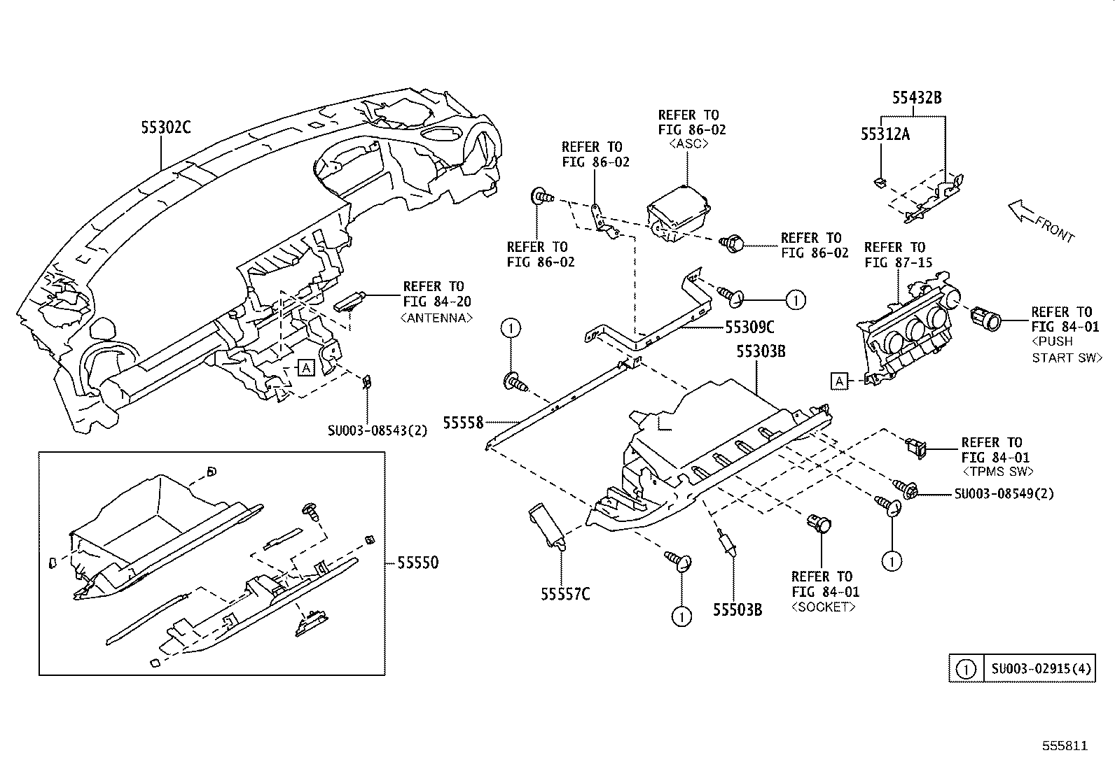 SU003-10104 PANEL SUB-ASSY, INSTRUMENT CLUSTER FINISH, CENTER product image