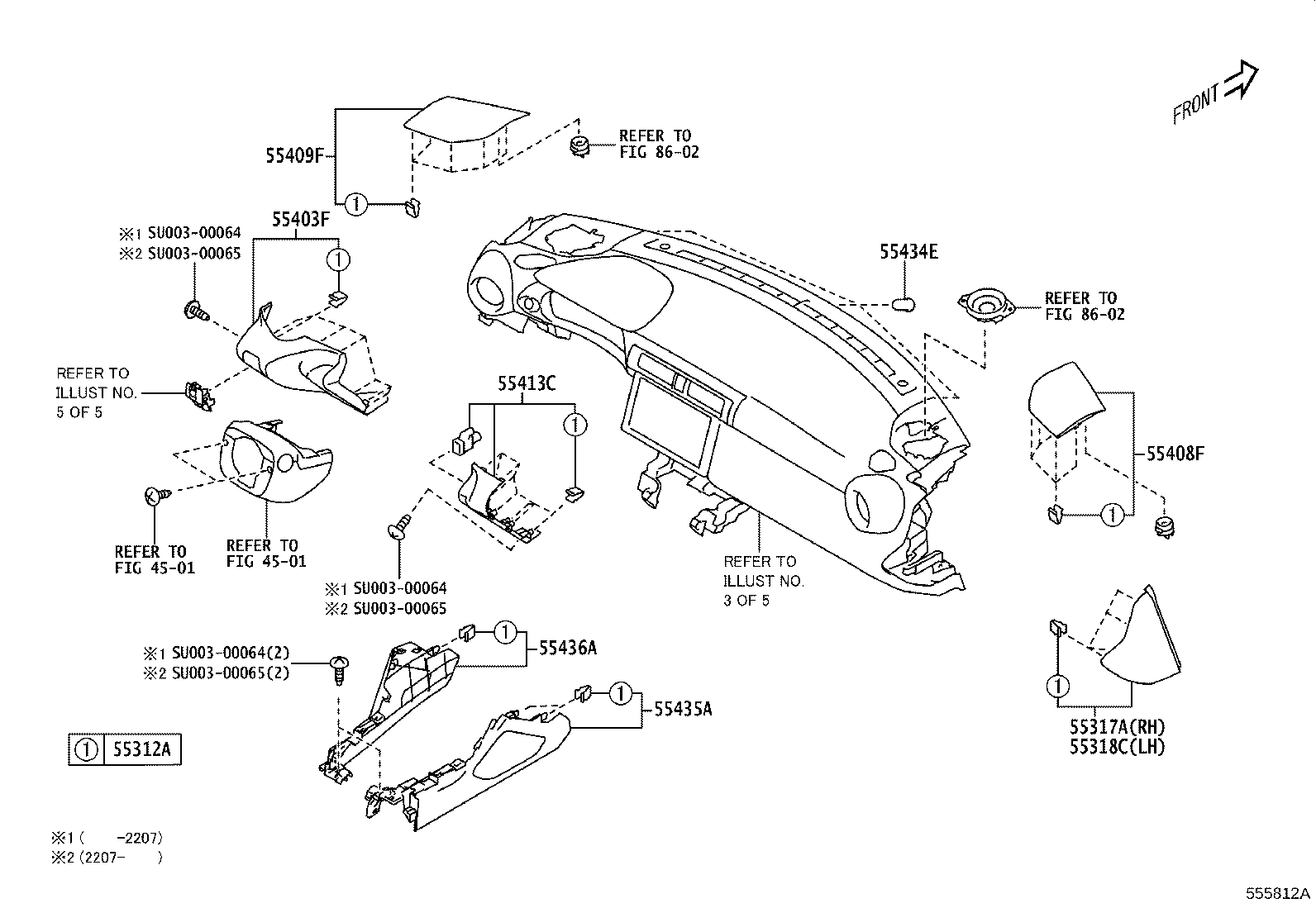 SU003-10104 PANEL SUB-ASSY, INSTRUMENT CLUSTER FINISH, CENTER product image