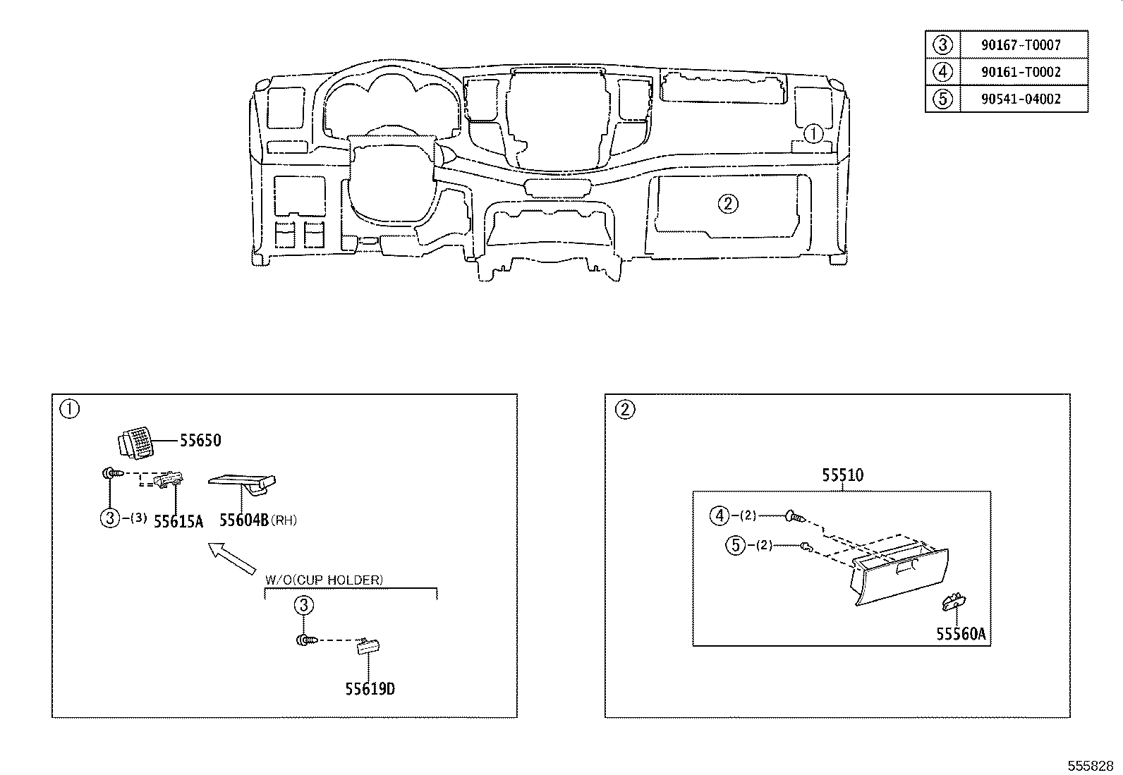 55302-0K210-B0 PANEL SUB-ASSY, INSTRUMENT, UPPER product image