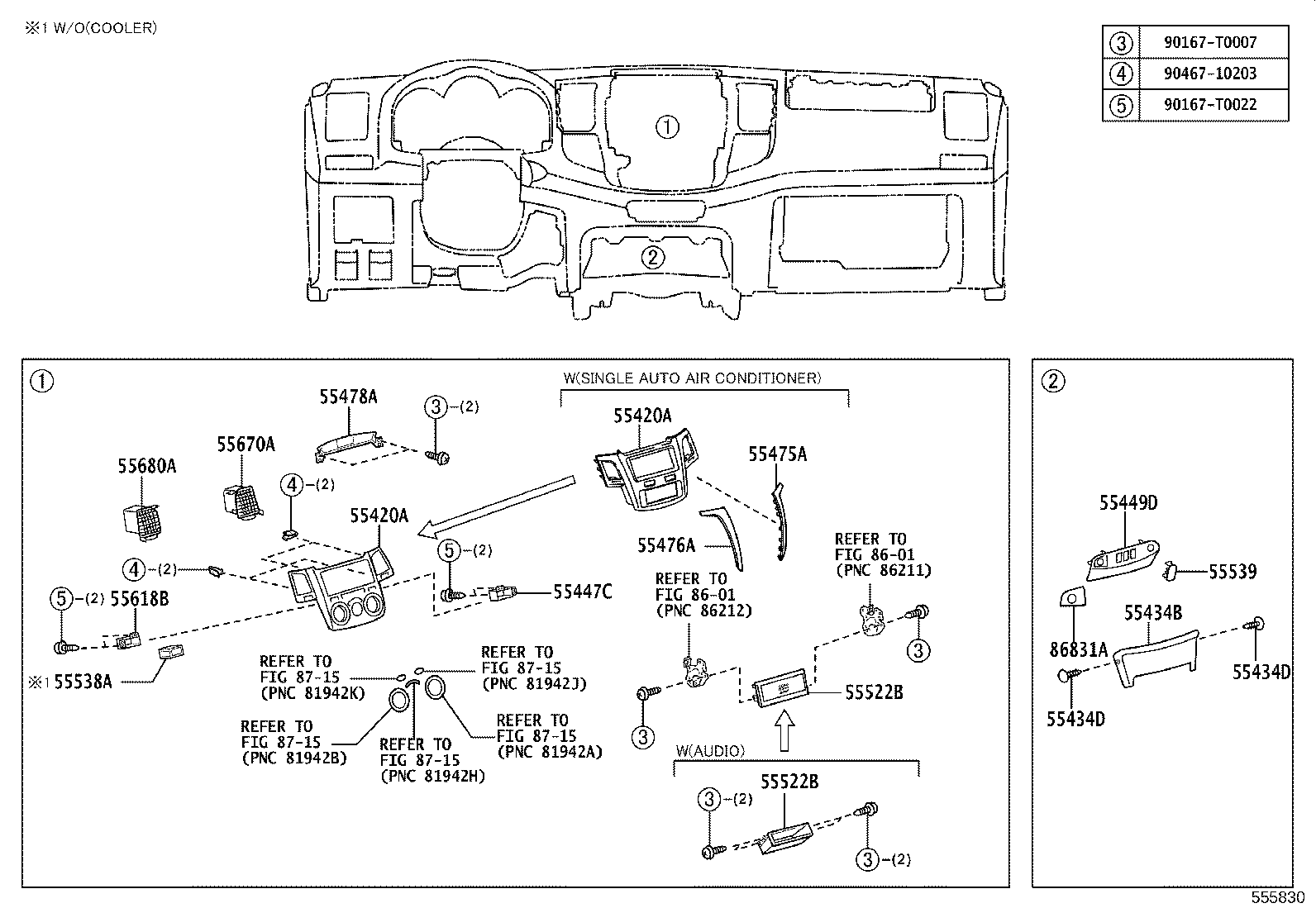 55302-0K010-E0 PANEL SUB-ASSY, INSTRUMENT, UPPER product image