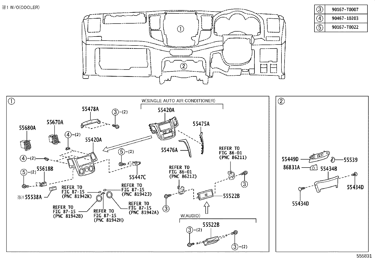55302-0K010-E0 PANEL SUB-ASSY, INSTRUMENT, UPPER product image
