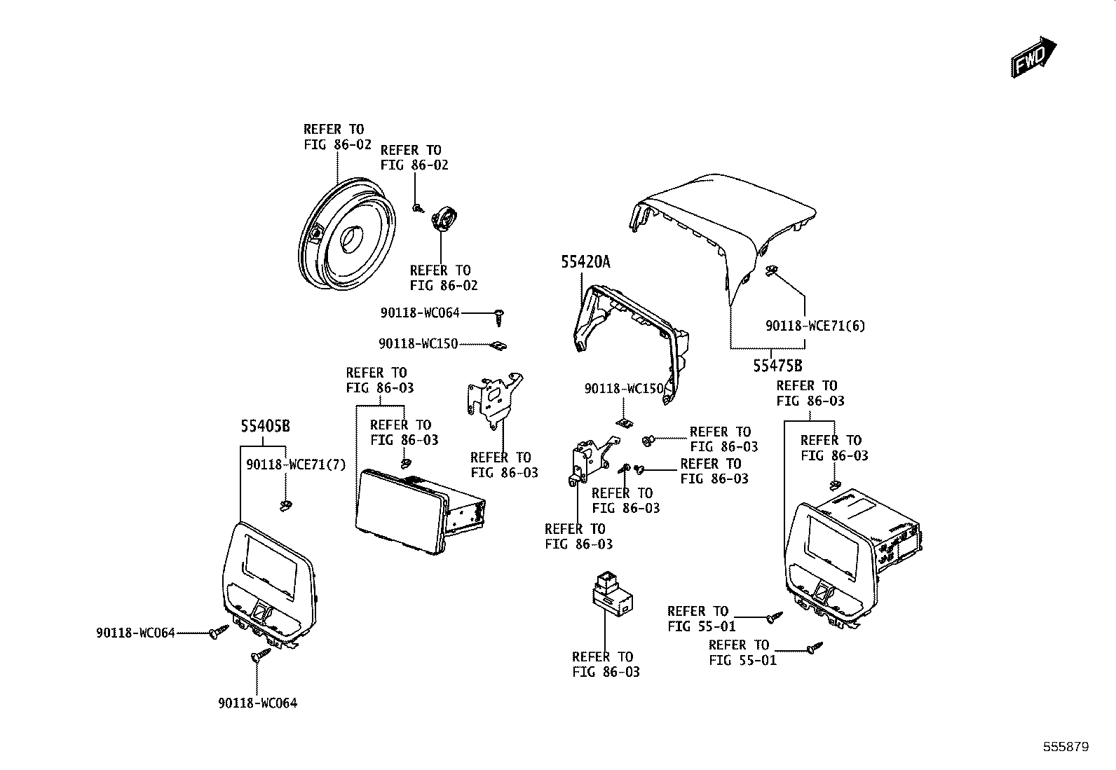 55302-WC009 PANEL SUB-ASSY, INSTRUMENT, UPPER product image
