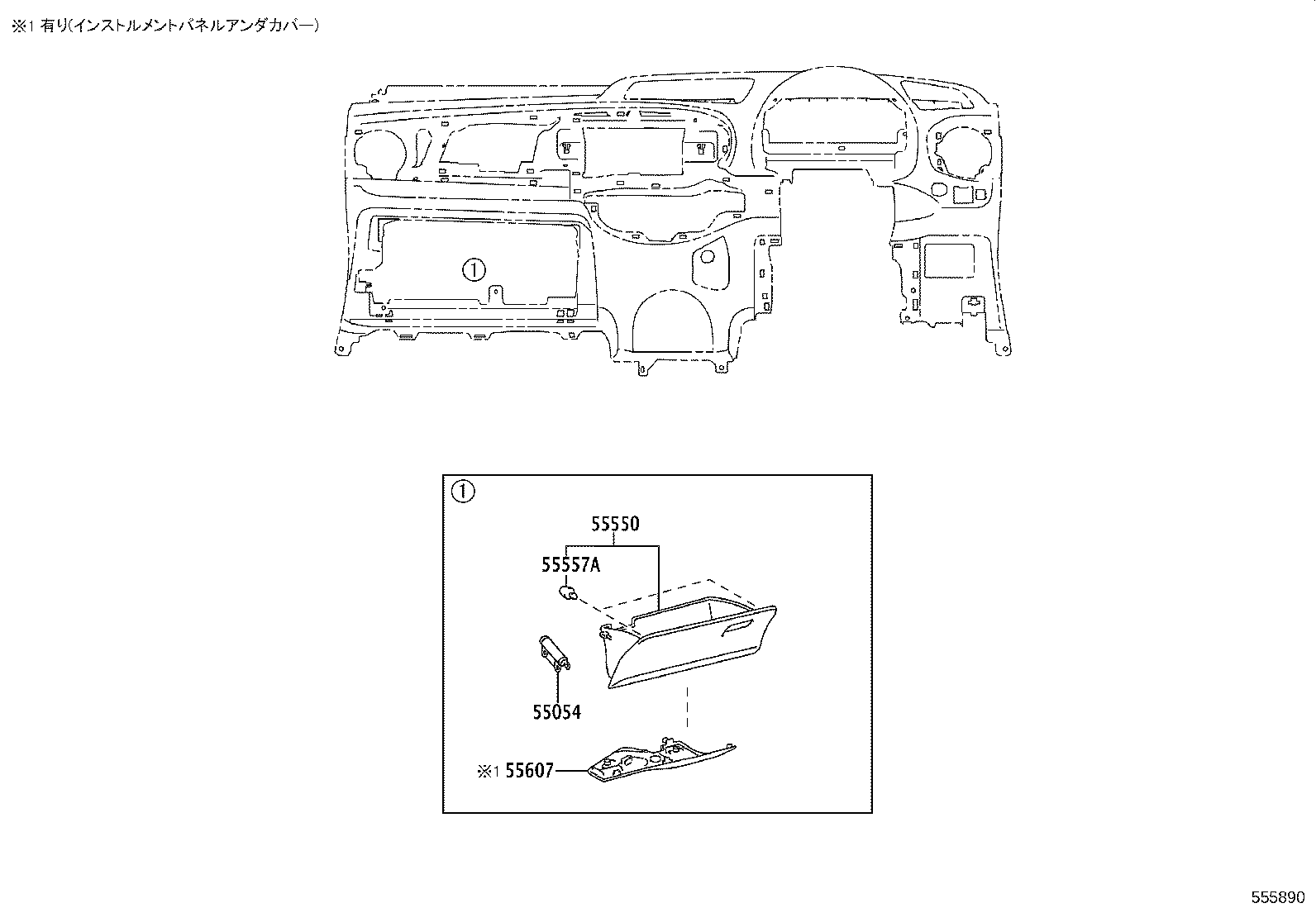 55405-52B20 PANEL SUB-ASSY, INSTRUMENT CLUSTER FINISH, CENTER product image