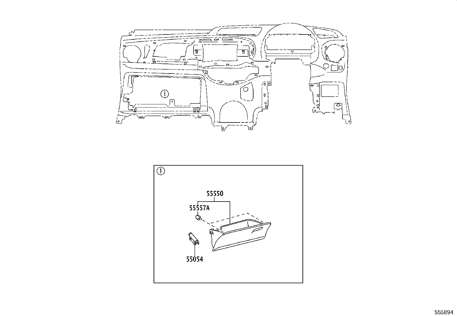 55405-52B40 PANEL SUB-ASSY, INSTRUMENT CLUSTER FINISH, CENTER product image