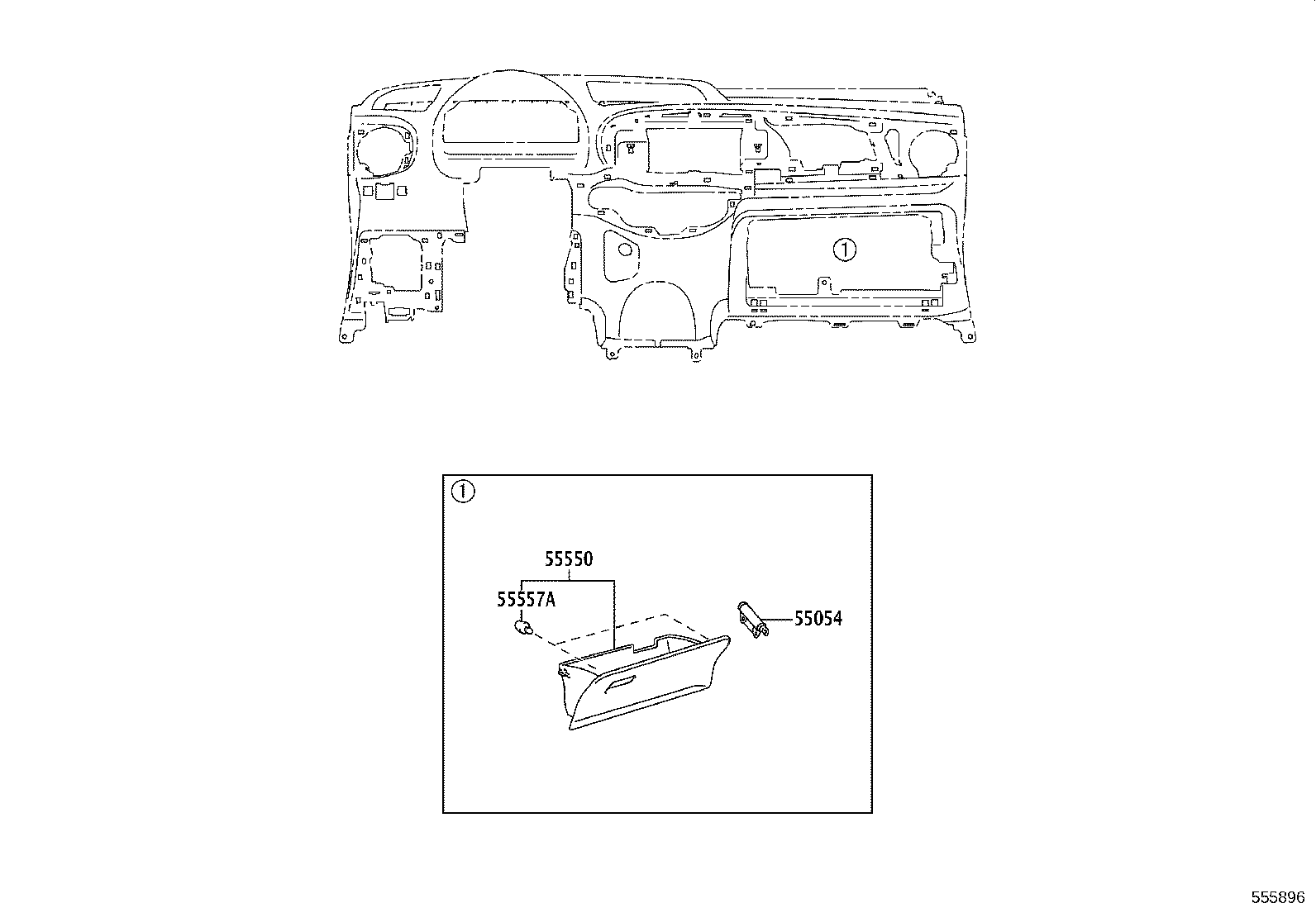 55405-52B40 PANEL SUB-ASSY, INSTRUMENT CLUSTER FINISH, CENTER product image