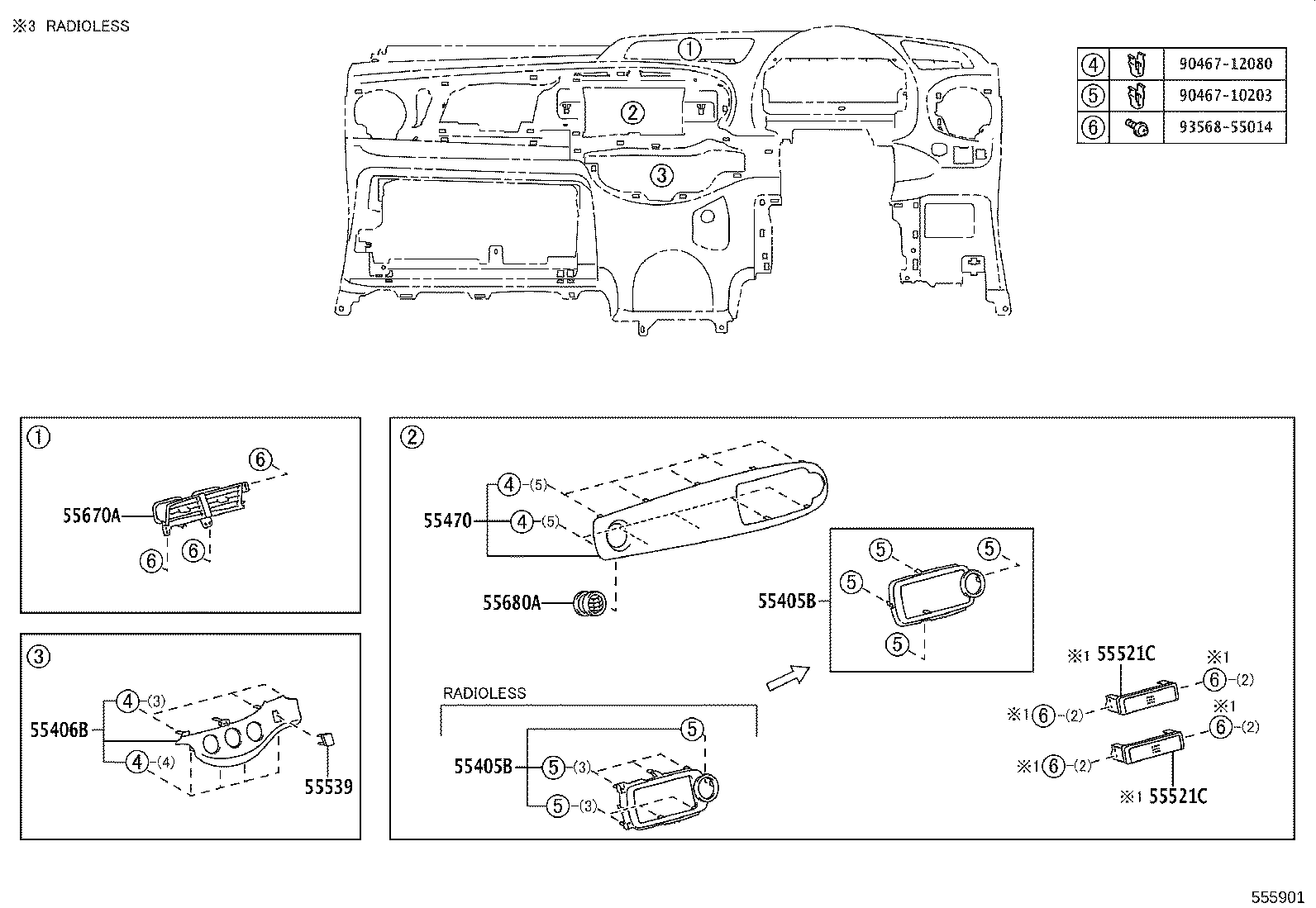 55054-52020 STOPPER SUB-ASSY, GLOVE COMPARTMENT DOOR product image