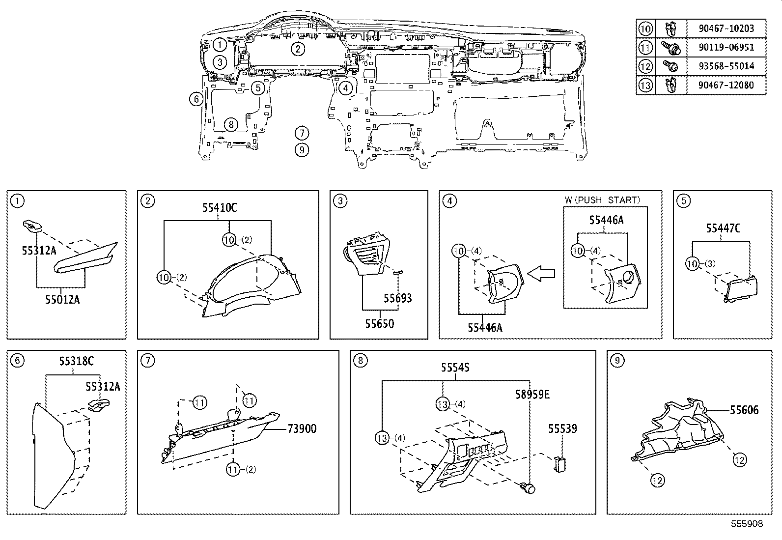 55405-02D00 PANEL SUB-ASSY, INSTRUMENT CLUSTER FINISH, CENTER product image