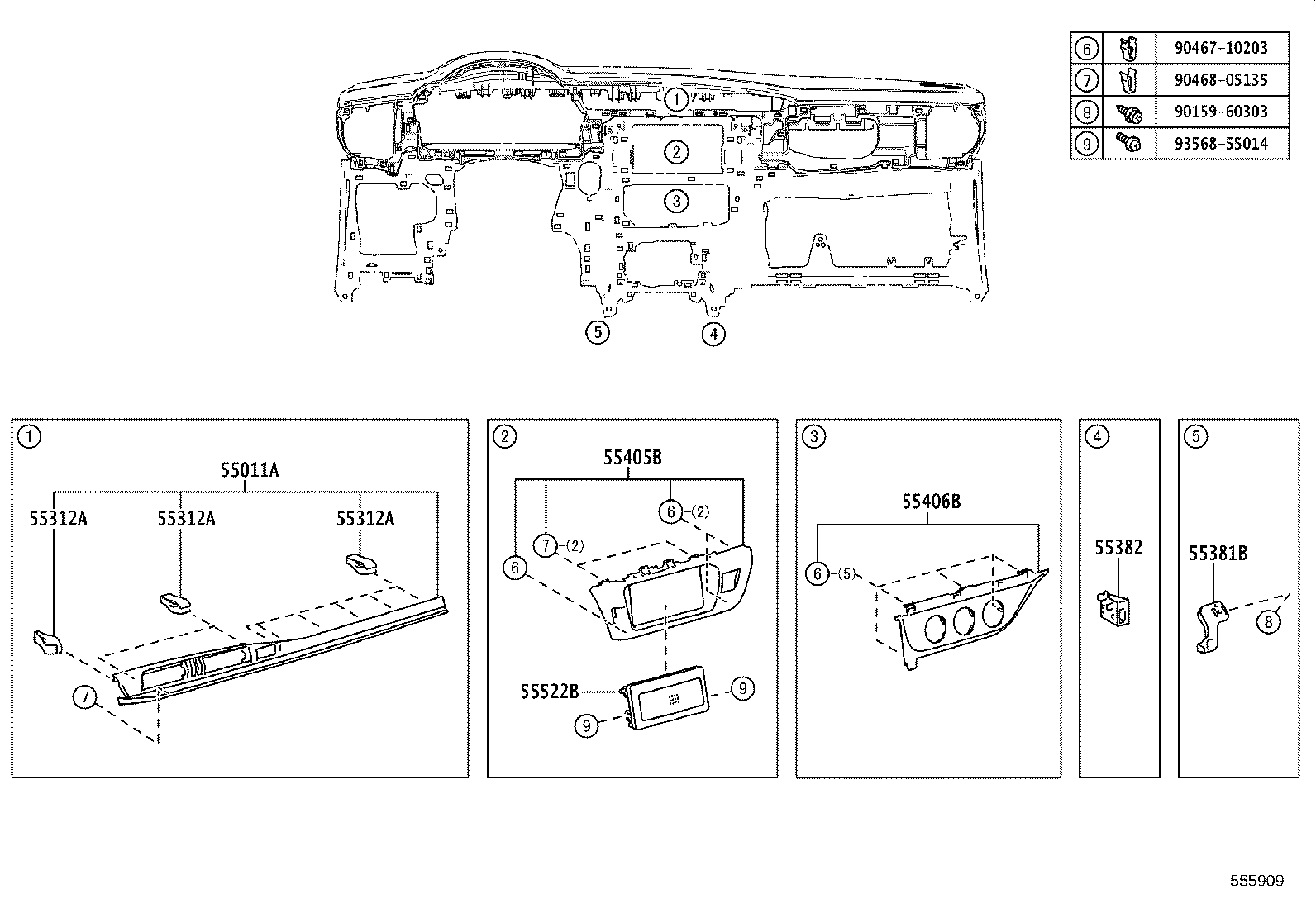 55405-02D00 PANEL SUB-ASSY, INSTRUMENT CLUSTER FINISH, CENTER product image
