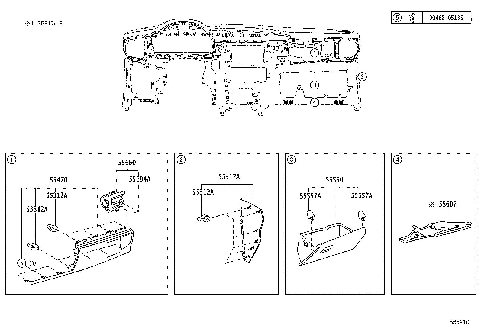 55405-02D00 PANEL SUB-ASSY, INSTRUMENT CLUSTER FINISH, CENTER product image