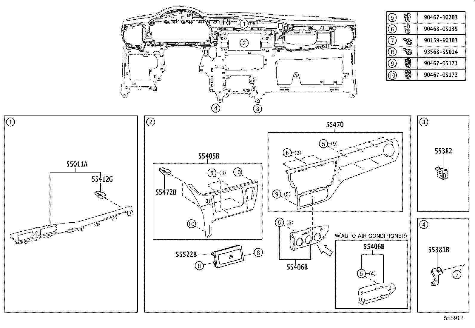 55405-02D00 PANEL SUB-ASSY, INSTRUMENT CLUSTER FINISH, CENTER product image