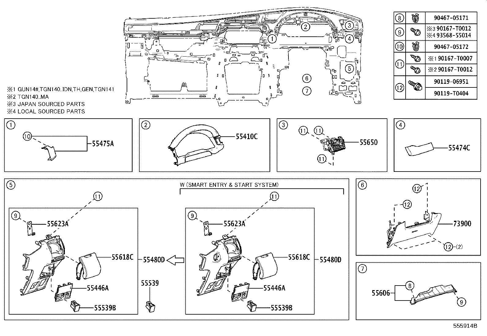 55302-KK080-C0 PANEL SUB-ASSY, INSTRUMENT, UPPER product image