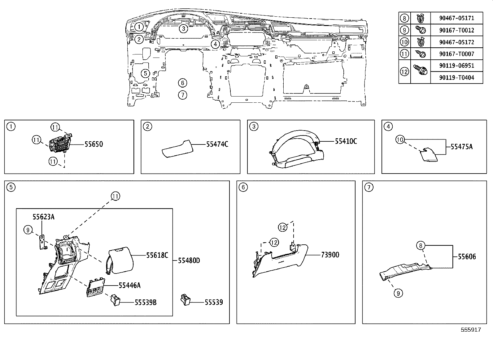 55302-KK080-C0 PANEL SUB-ASSY, INSTRUMENT, UPPER product image