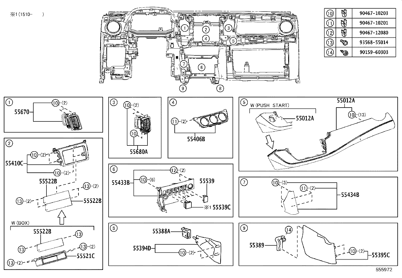 55302-42906-C0 PANEL SUB-ASSY, INSTRUMENT, UPPER product image