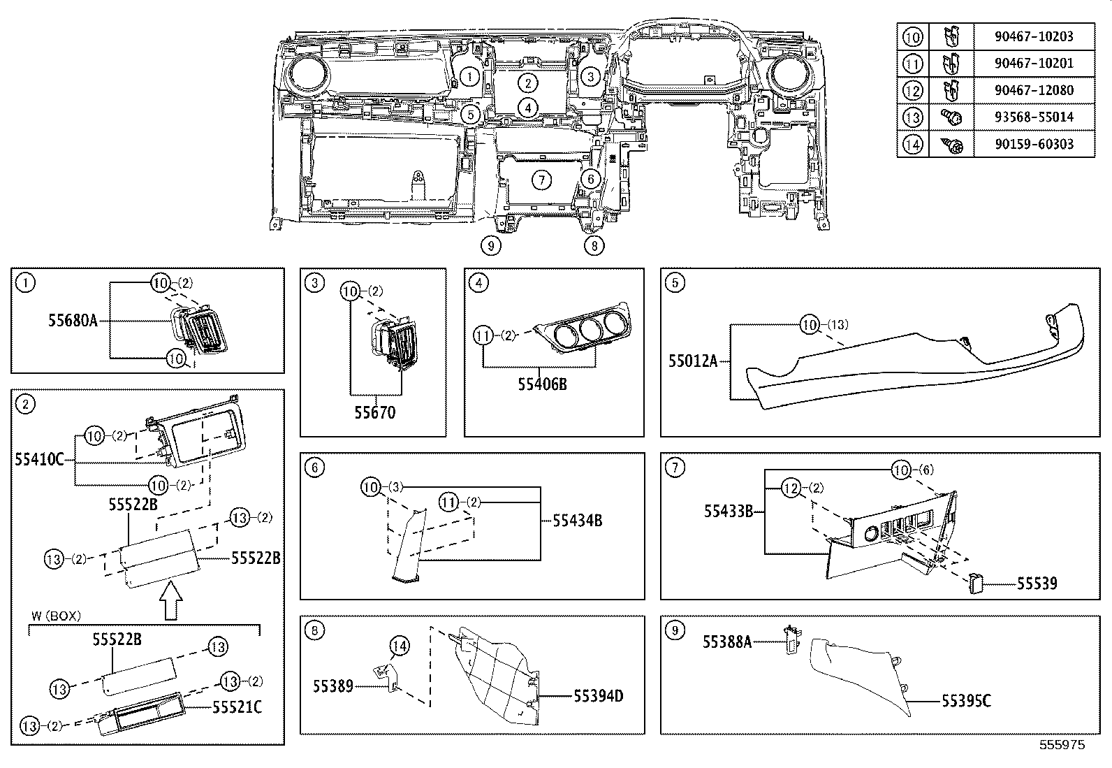55302-42906-C0 PANEL SUB-ASSY, INSTRUMENT, UPPER product image