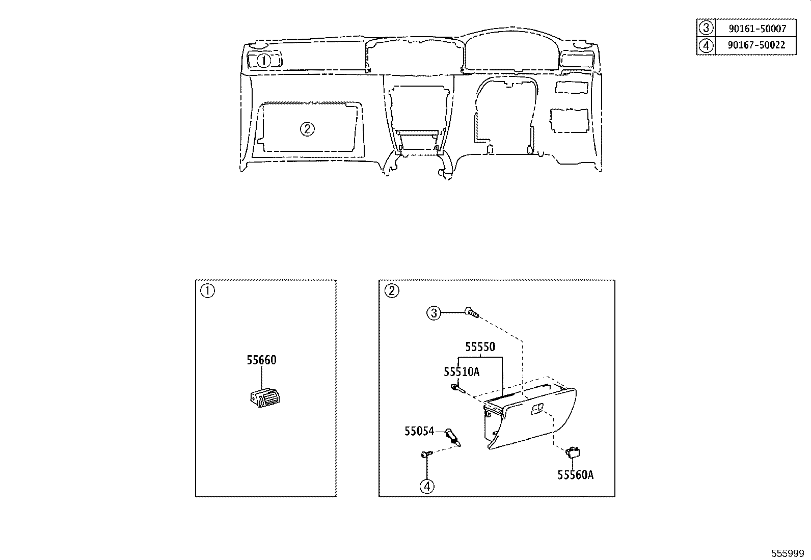 55308-12300 BRACKET SUB-ASSY, INSTRUMENT PANEL, CENTER product image