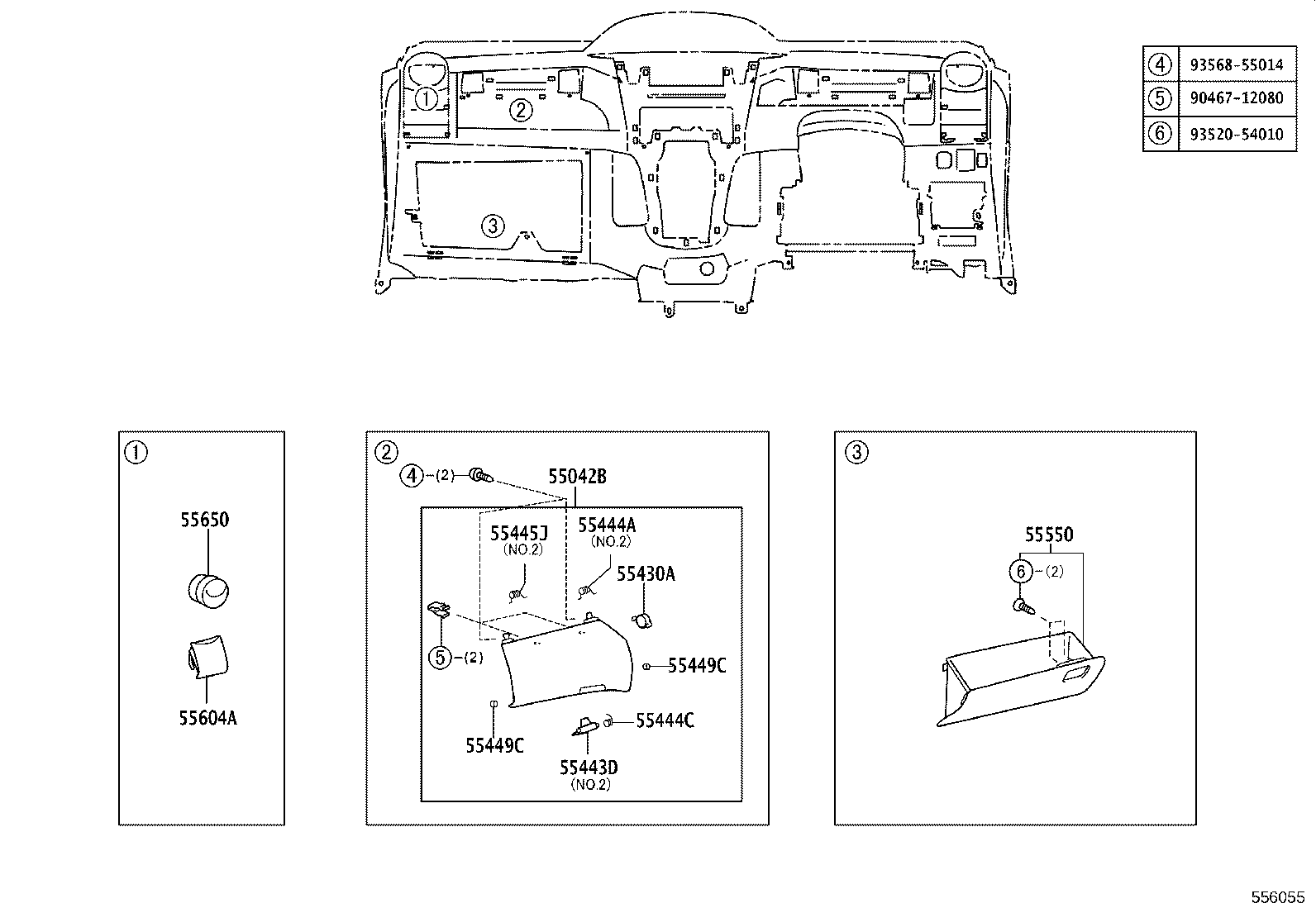 55302-52170-B0 PANEL SUB-ASSY, INSTRUMENT, UPPER product image