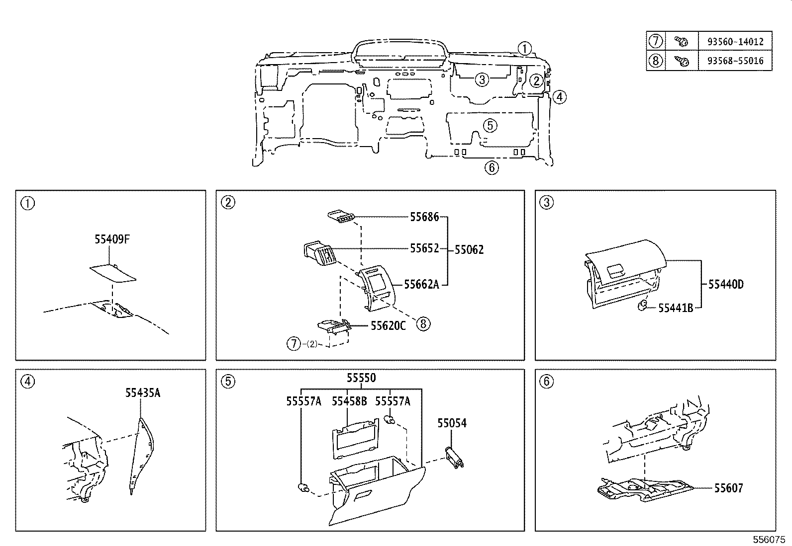 55302-47160-C0 PANEL SUB-ASSY, INSTRUMENT, UPPER product image
