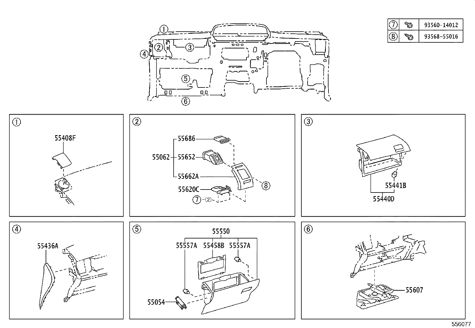 55302-47160-C0 PANEL SUB-ASSY, INSTRUMENT, UPPER product image
