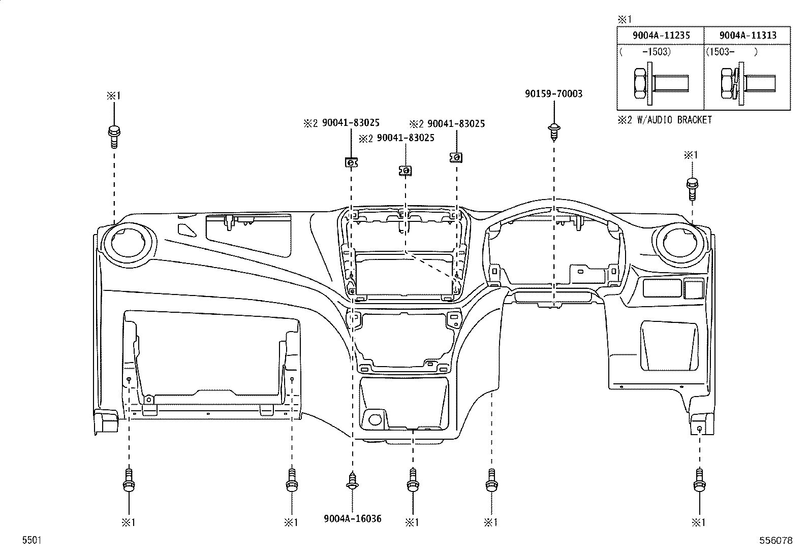 55355-BZ100 CUSHION, INSTRUMENT PANEL, NO.1 product image