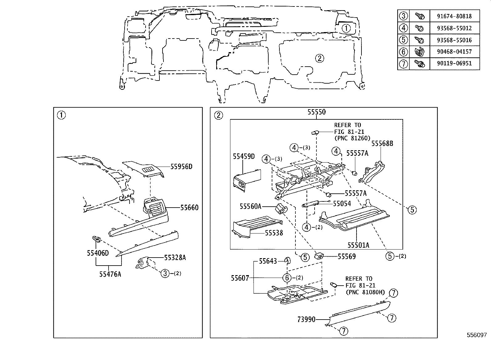 55302-76121-C0 PANEL SUB-ASSY, INSTRUMENT, UPPER product image