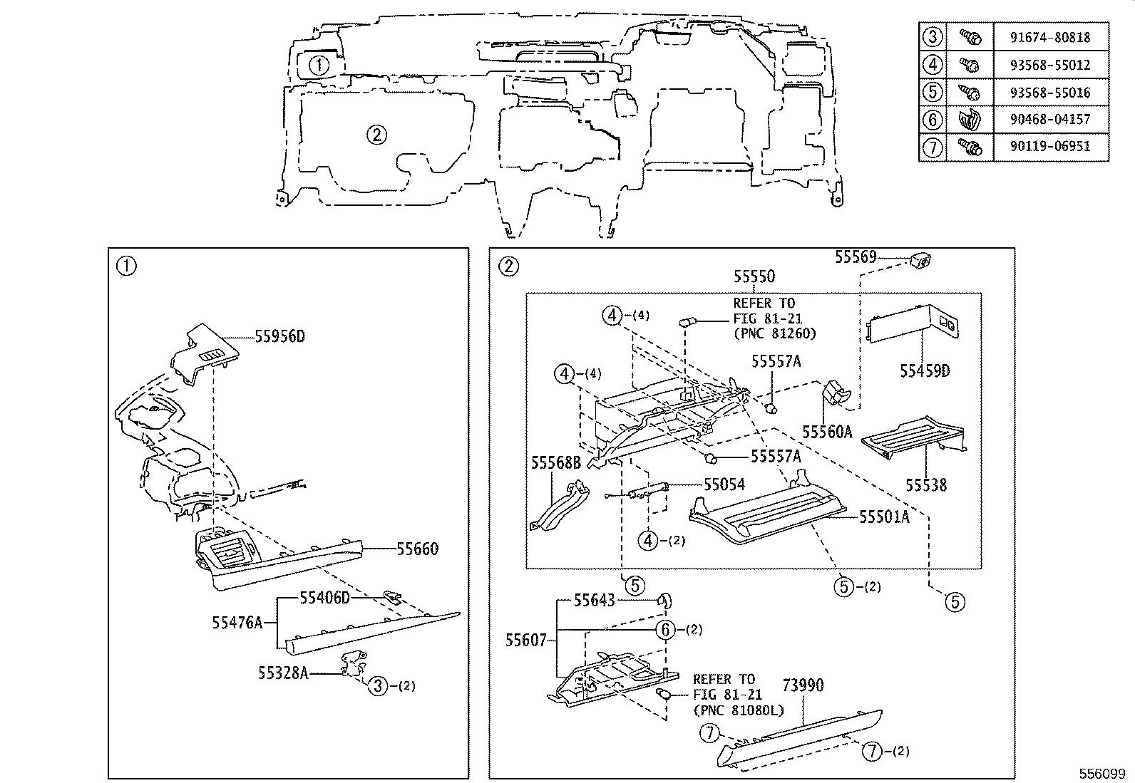 55302-76121-C0 PANEL SUB-ASSY, INSTRUMENT, UPPER product image
