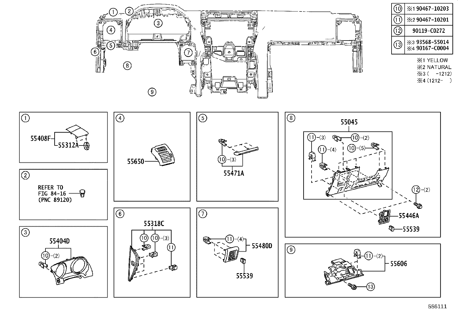 55405-0G010 PANEL SUB-ASSY, INSTRUMENT CLUSTER FINISH, CENTER product image
