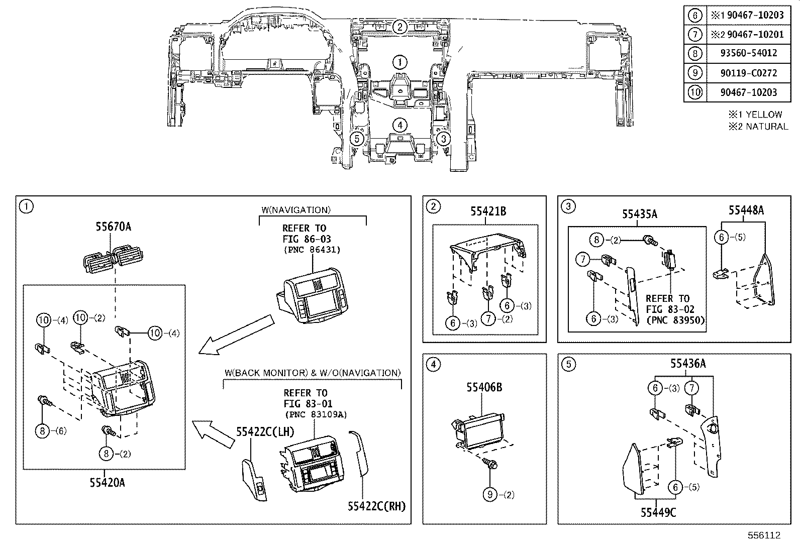 55405-0G010 PANEL SUB-ASSY, INSTRUMENT CLUSTER FINISH, CENTER product image