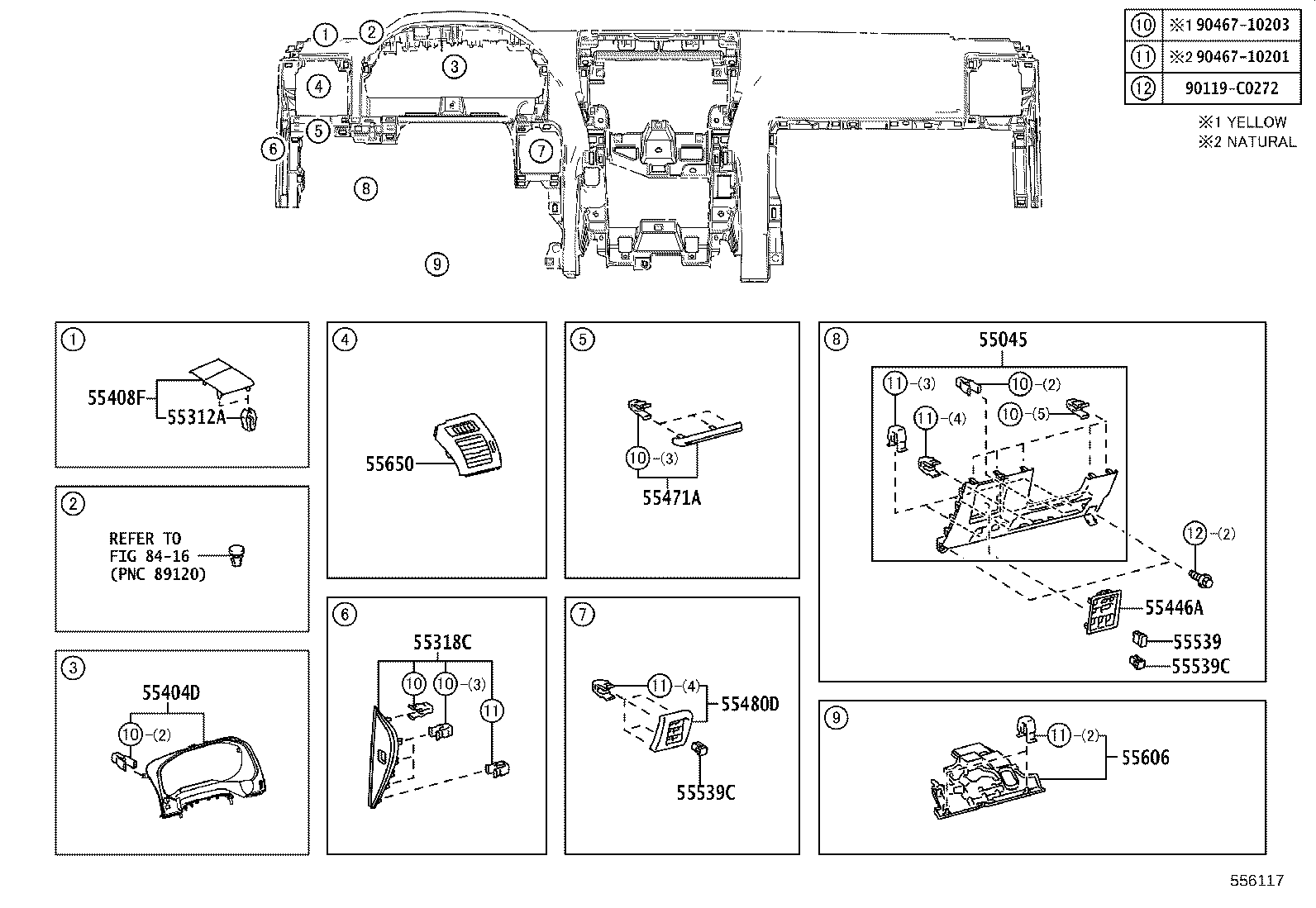 55405-0G010 PANEL SUB-ASSY, INSTRUMENT CLUSTER FINISH, CENTER product image