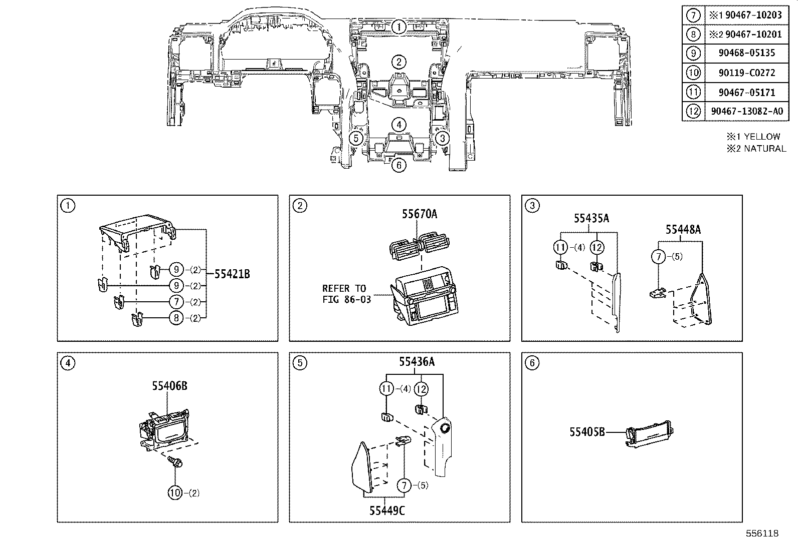 55405-0G010 PANEL SUB-ASSY, INSTRUMENT CLUSTER FINISH, CENTER product image