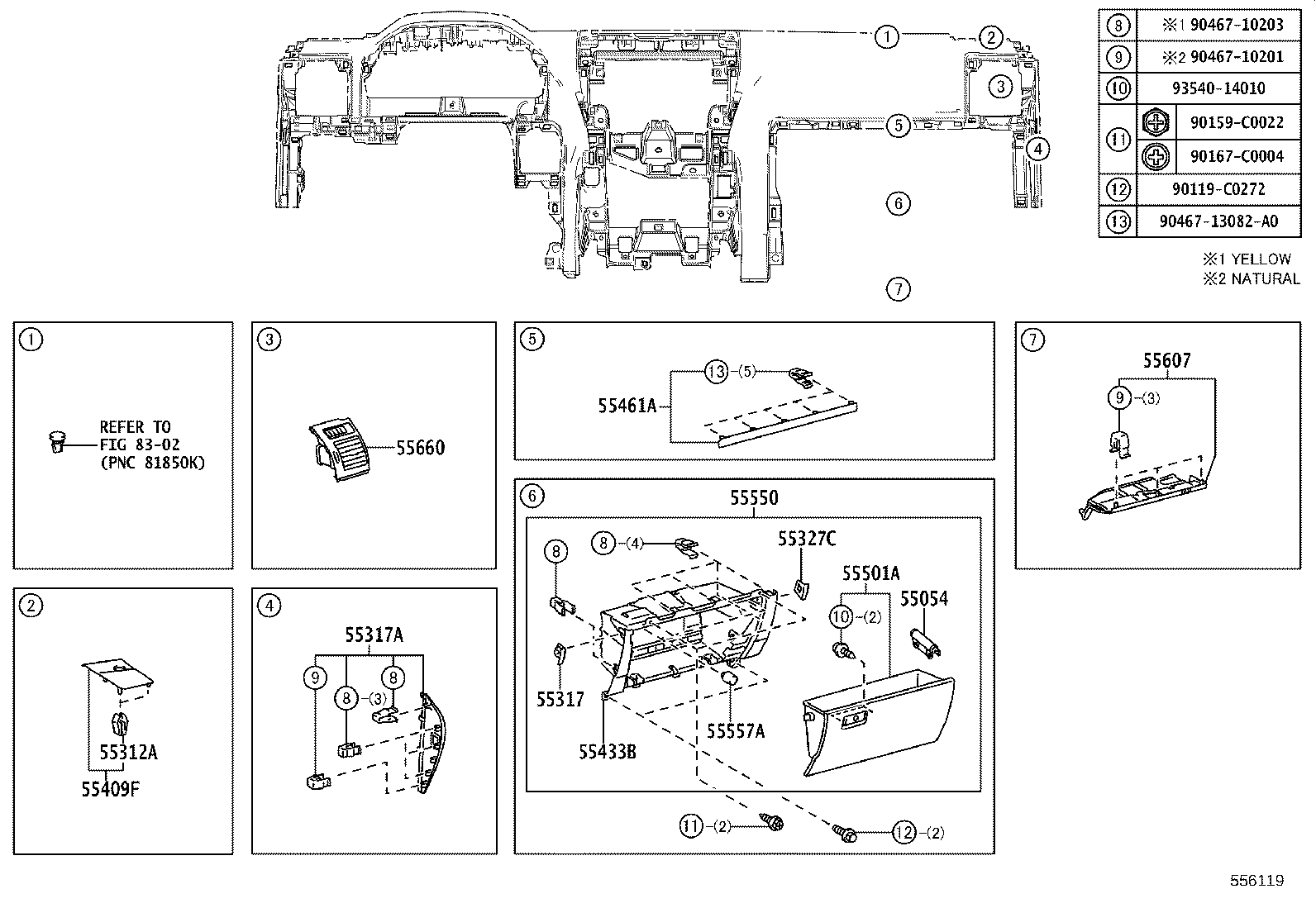 55405-0G010 PANEL SUB-ASSY, INSTRUMENT CLUSTER FINISH, CENTER product image