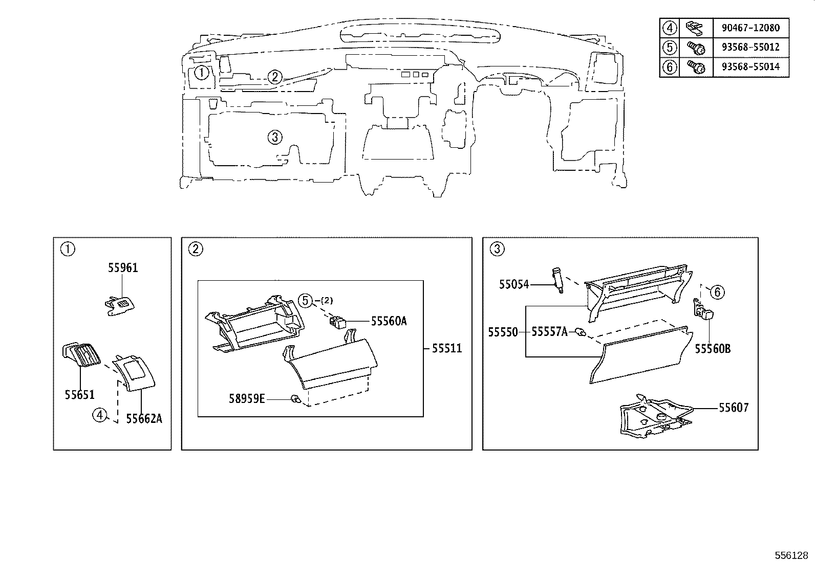 55405-47070 PANEL SUB-ASSY, INSTRUMENT CLUSTER FINISH, CENTER product image