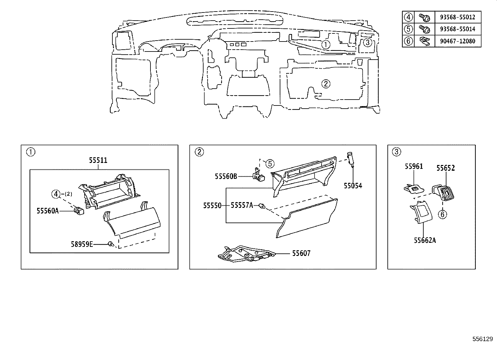 55405-47070 PANEL SUB-ASSY, INSTRUMENT CLUSTER FINISH, CENTER product image