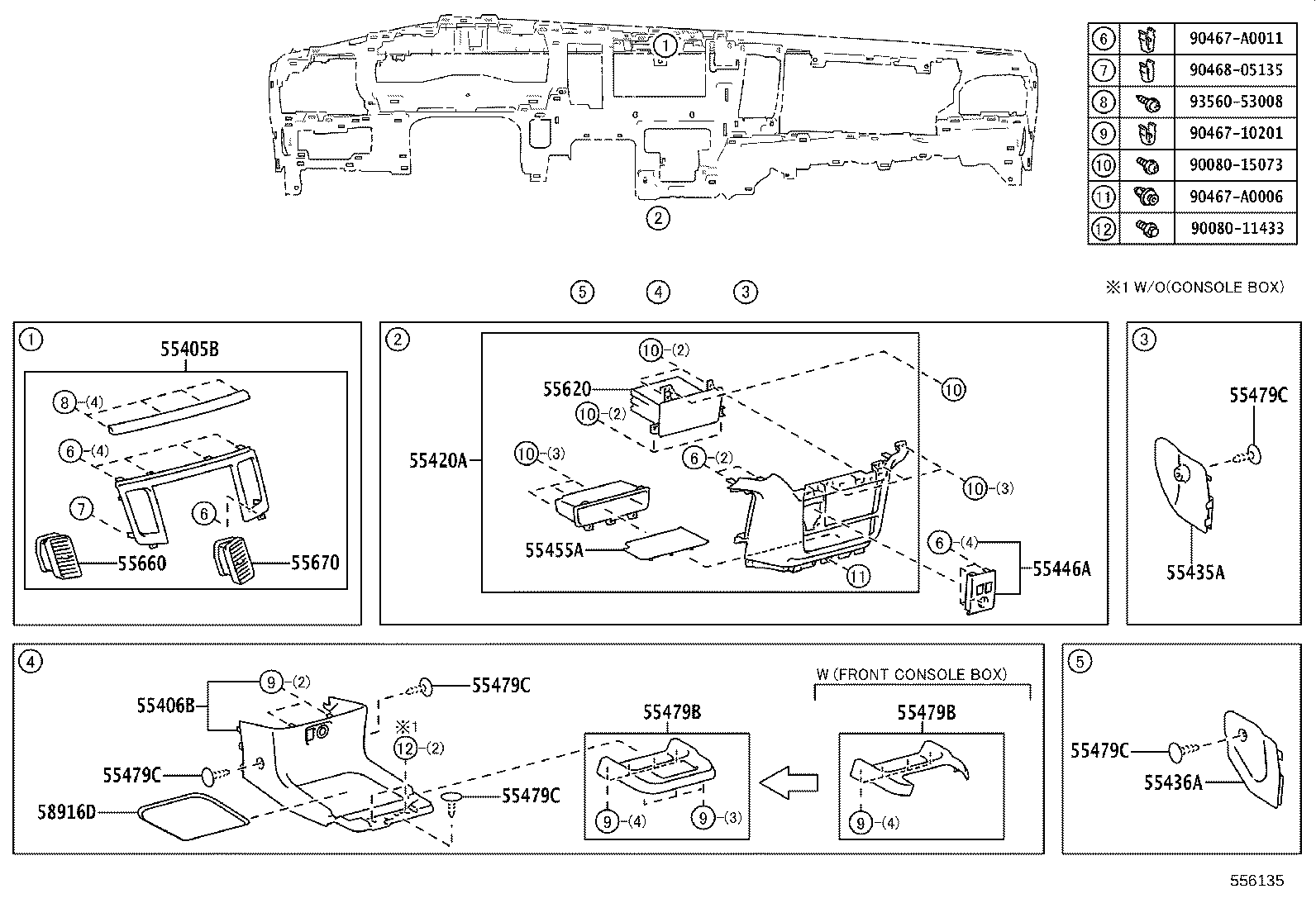 55042-08040-B1 DOOR SUB-ASSY, INSTRUMENT PANEL BOX, NO.2 product image