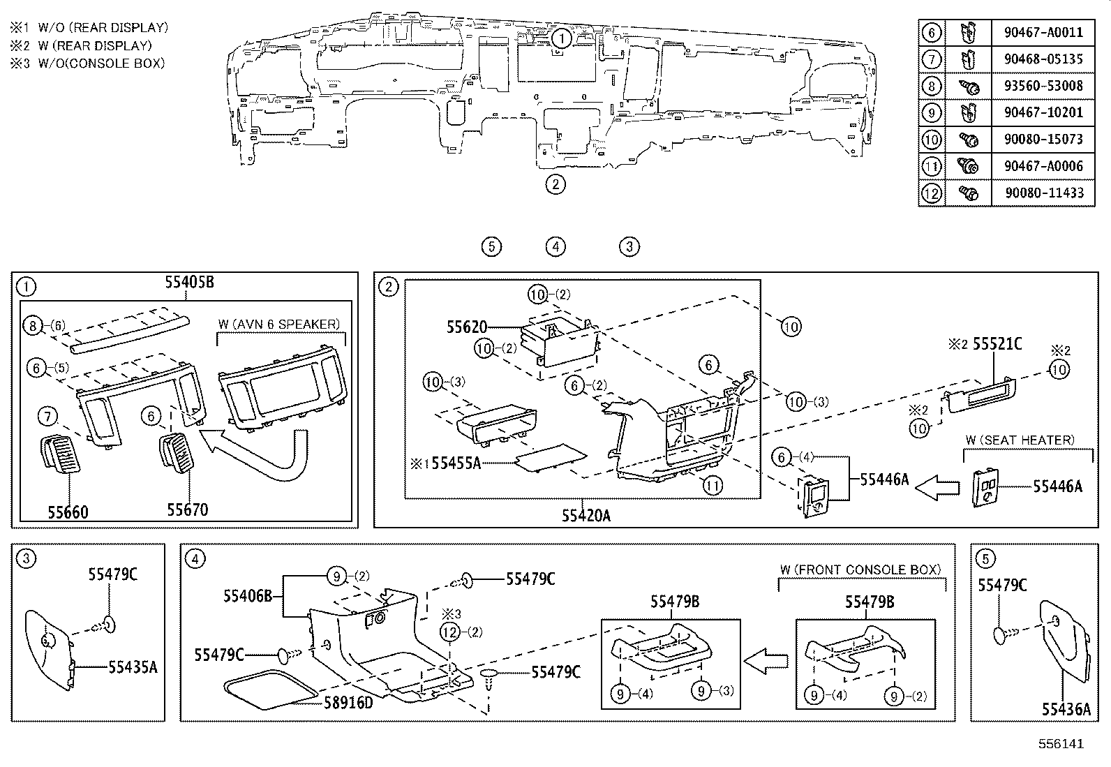 55042-08030-B0 DOOR SUB-ASSY, INSTRUMENT PANEL BOX, NO.2 product image