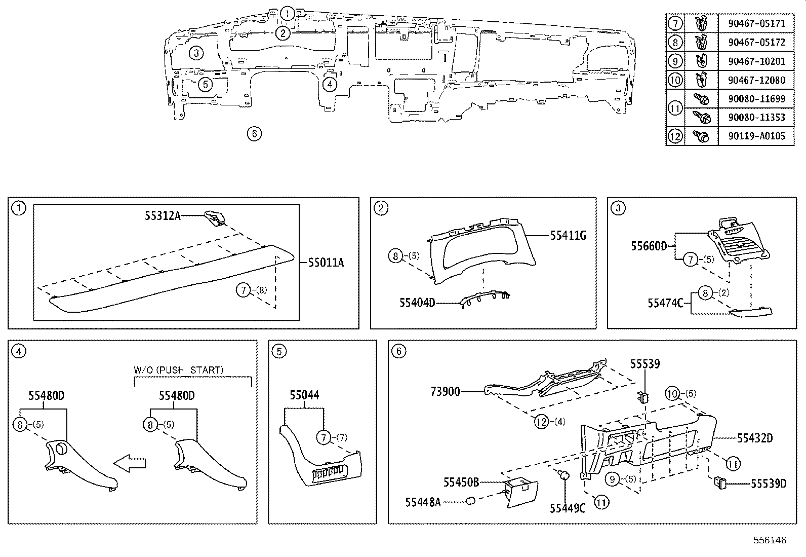 55042-08030-B0 DOOR SUB-ASSY, INSTRUMENT PANEL BOX, NO.2 product image