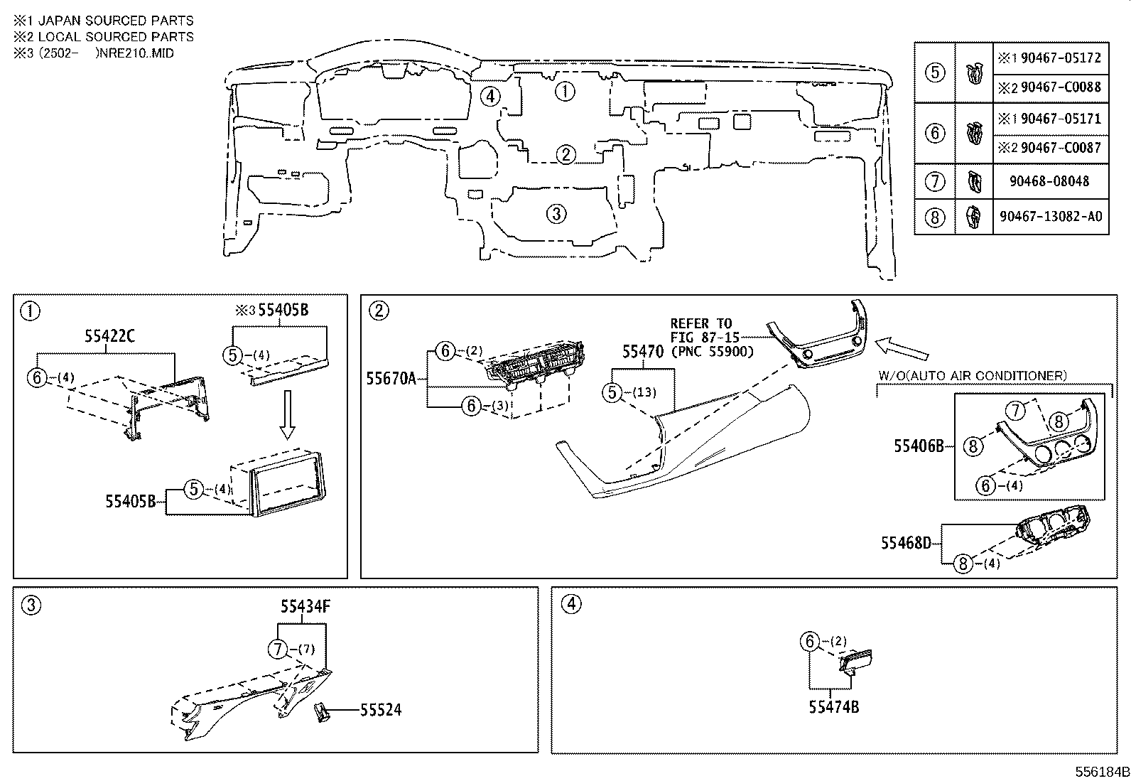 55349-02390 CUSHION, INSTRUMENT PANEL product image