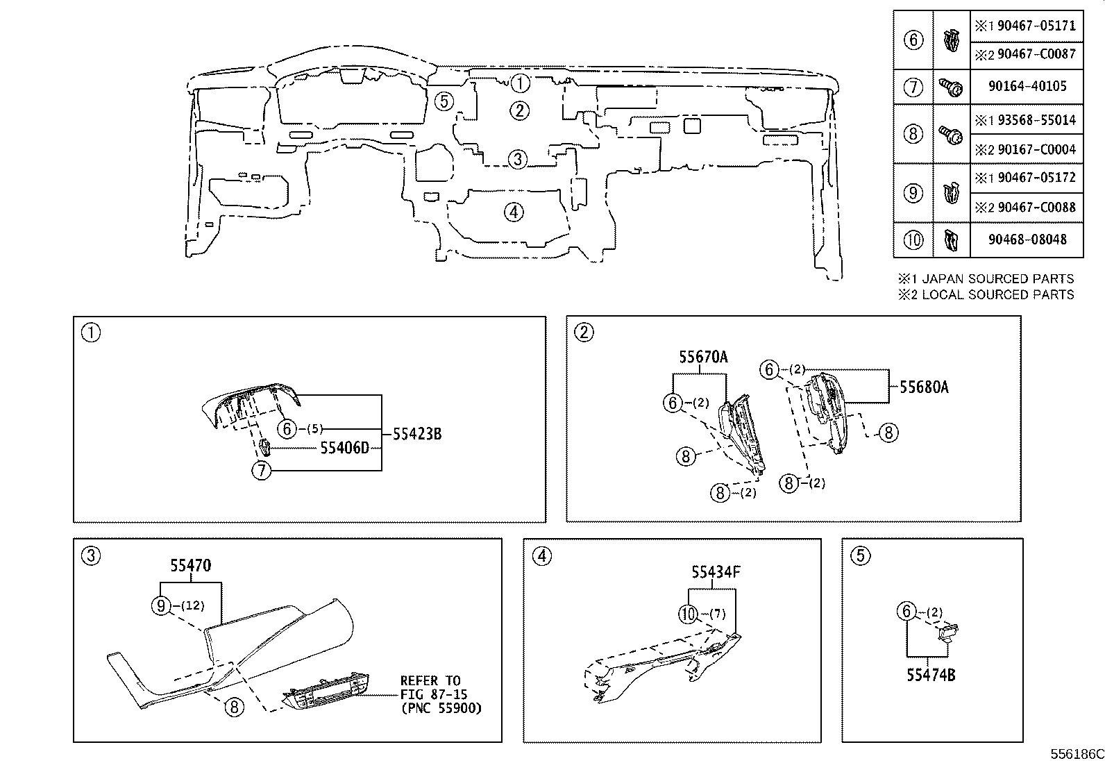 55349-02390 CUSHION, INSTRUMENT PANEL product image