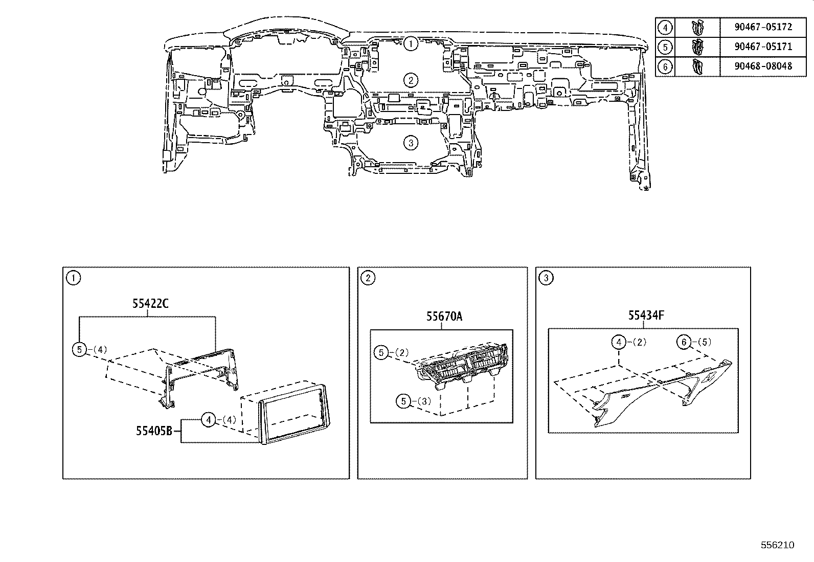 55349-02320 CUSHION, INSTRUMENT PANEL product image