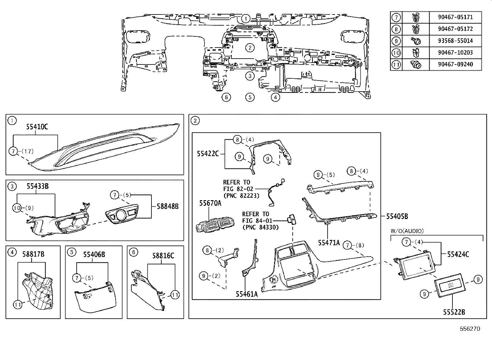 55405-47140-B0 PANEL SUB-ASSY, INSTRUMENT CLUSTER FINISH, CENTER product image