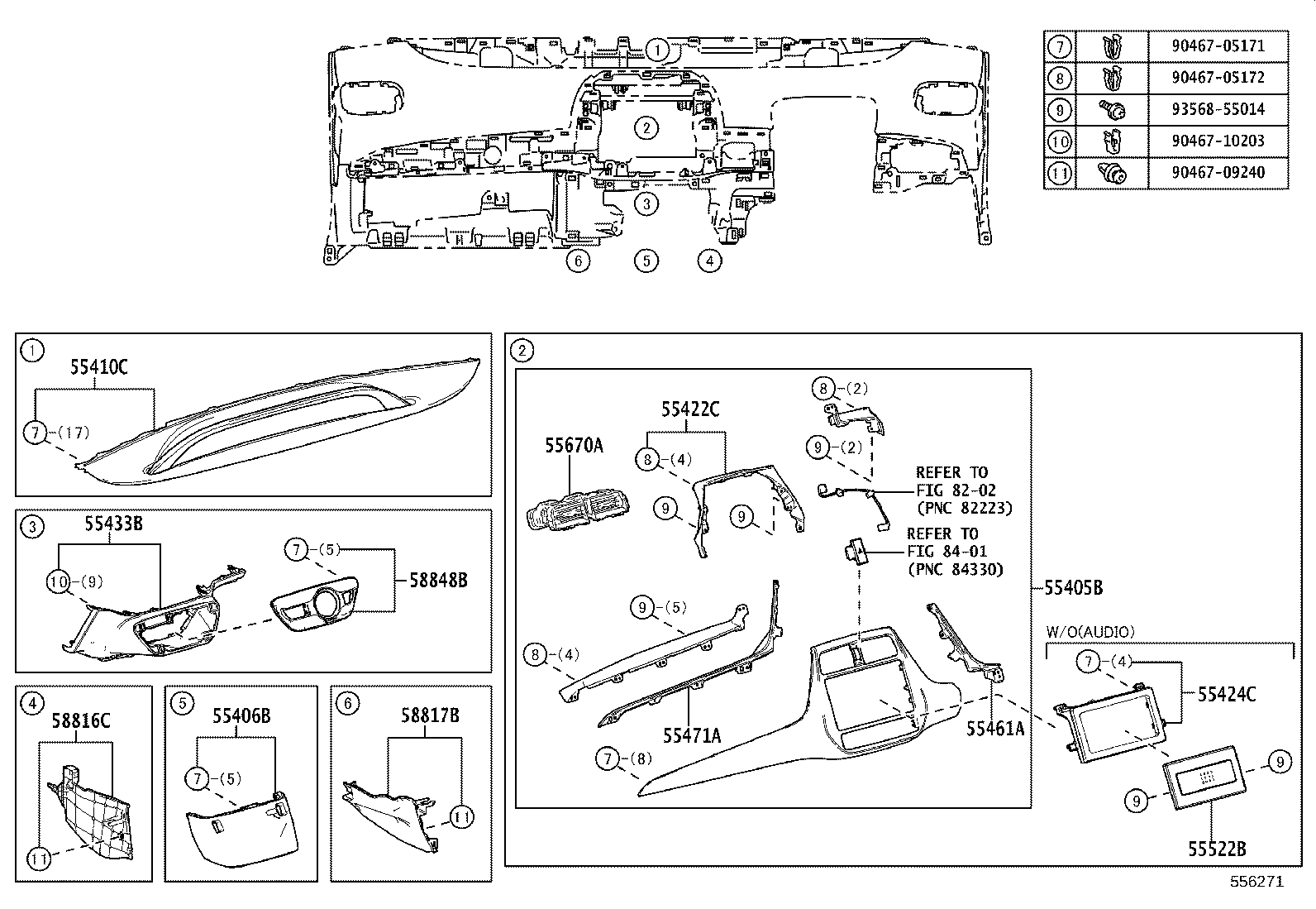 55405-47140-B0 PANEL SUB-ASSY, INSTRUMENT CLUSTER FINISH, CENTER product image