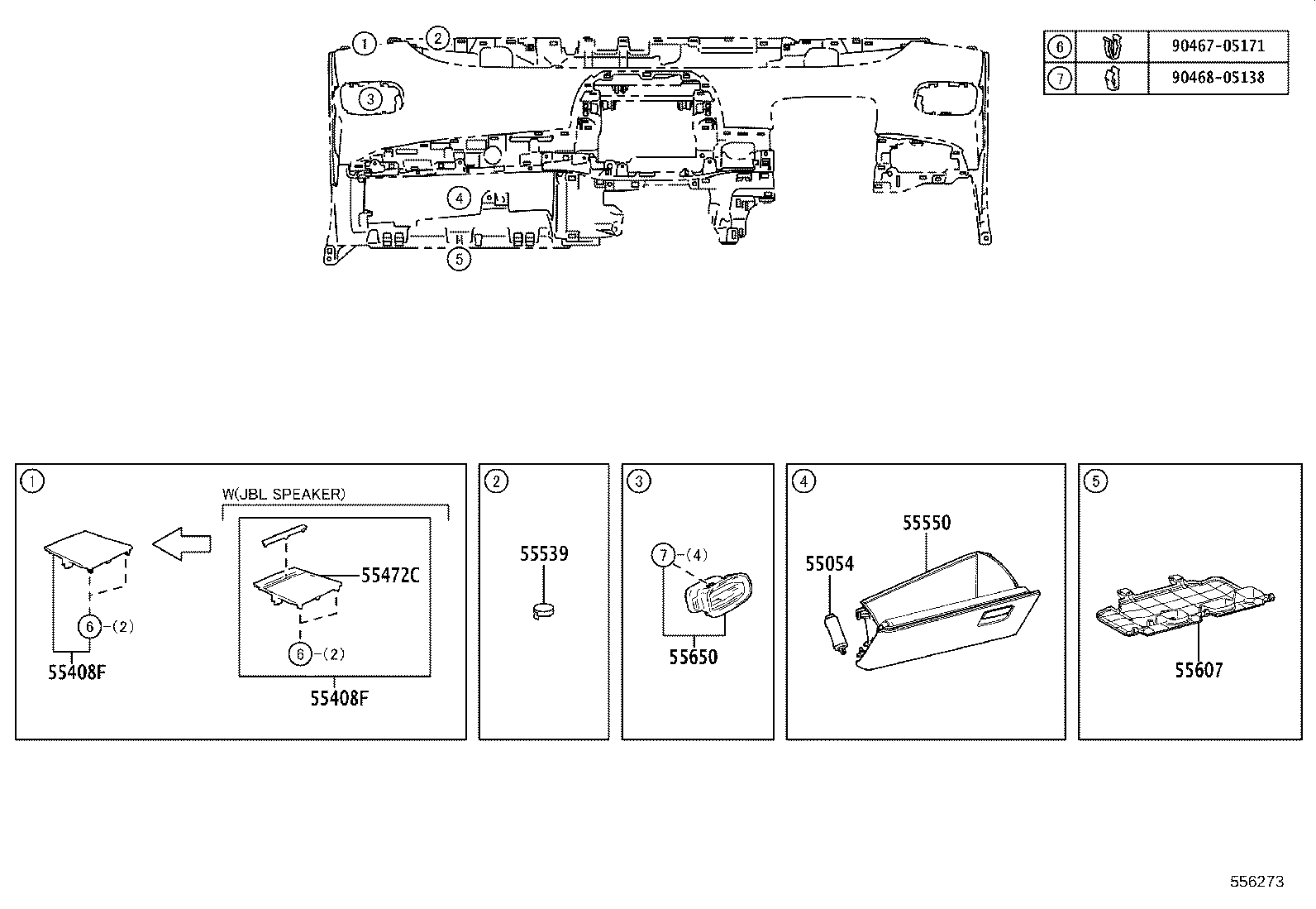 55405-47140-B0 PANEL SUB-ASSY, INSTRUMENT CLUSTER FINISH, CENTER product image