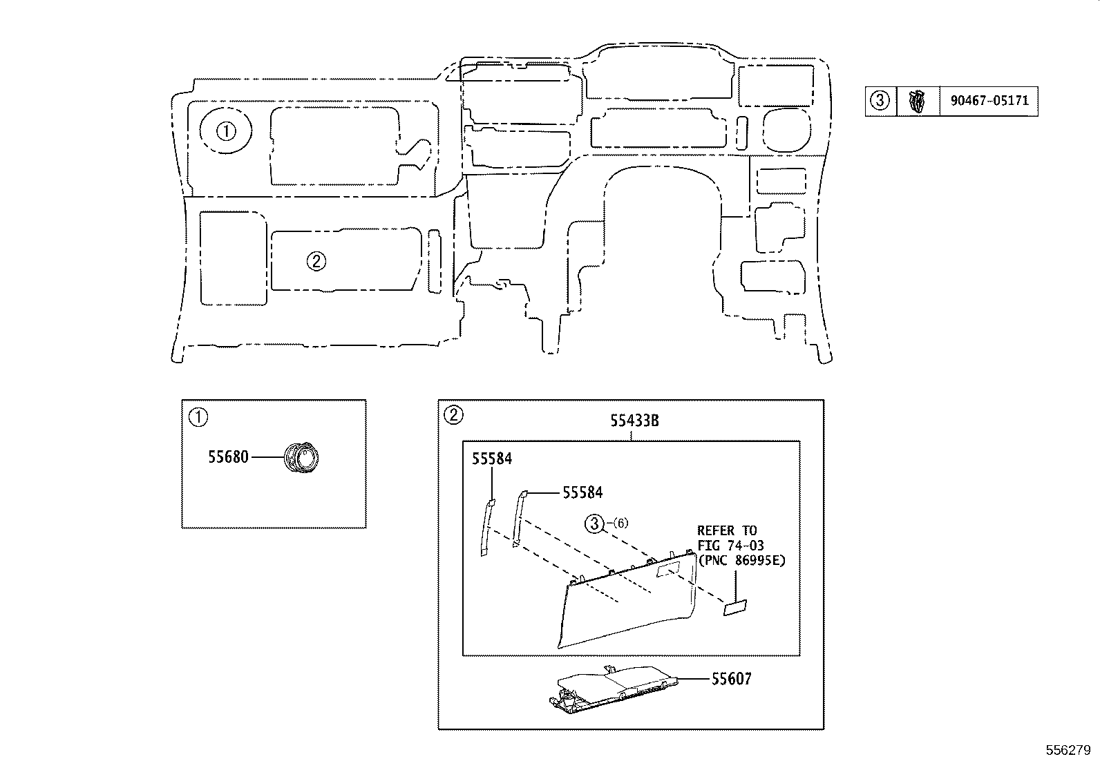 55302-15010-C1 PANEL SUB-ASSY, INSTRUMENT, UPPER product image